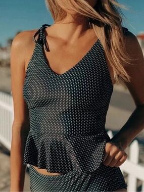 Albion fit midnight dash swim tied up tankini top